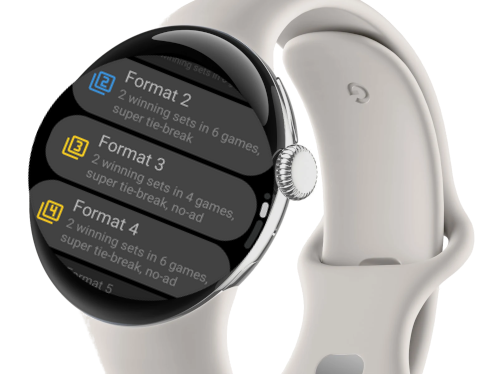 Premium match formats on watch